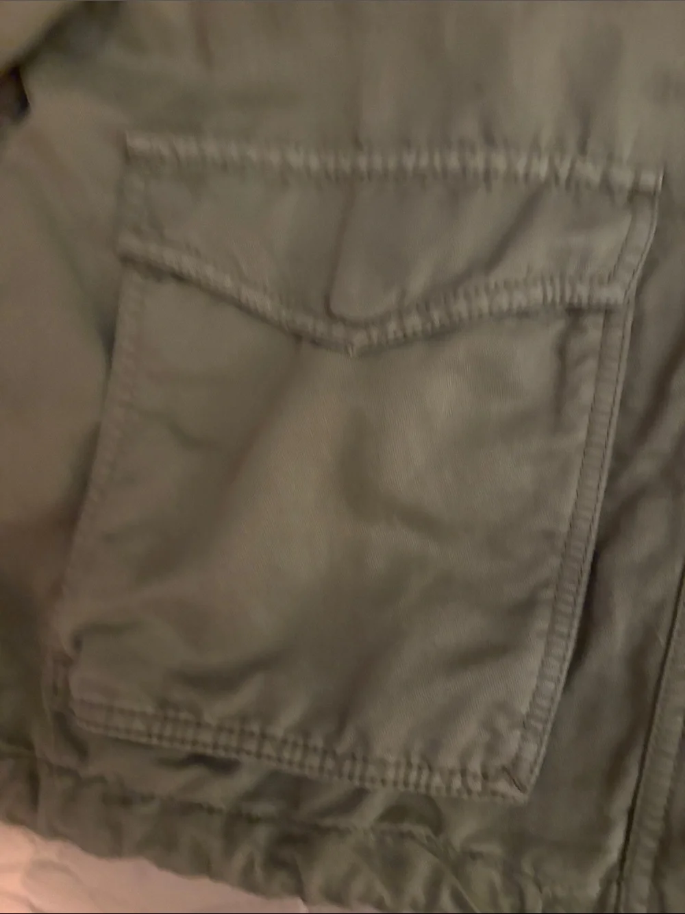 LOFT Sage Green Utility Jacket with Drawstring Hem - Picture 3 of 7